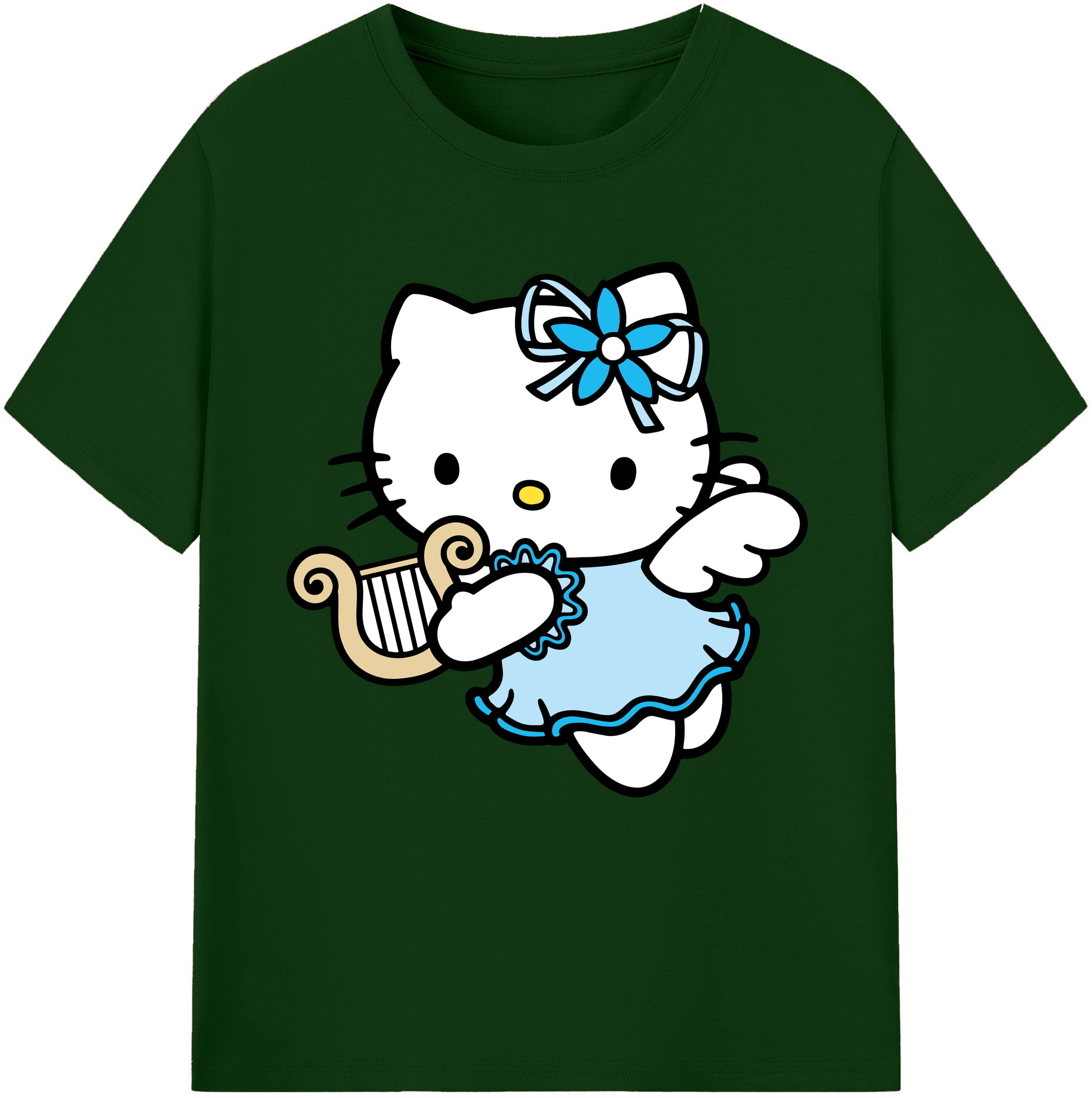 （画像用） Hello Kitty ハローキティ 綿100％半袖Tシャツ（フロントプリント）